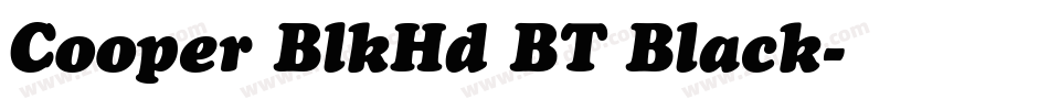 Cooper BlkHd BT Black字体转换